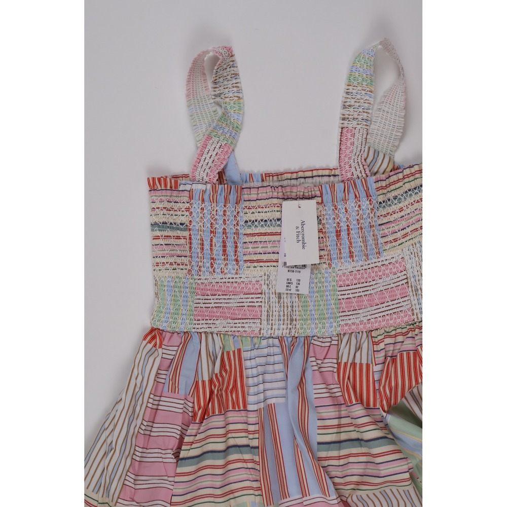 Abercrombie & Fitch Maxi Dress Patchwork Smocked Multi Color Small NWT MSRP $120 - Picture 9 of 10